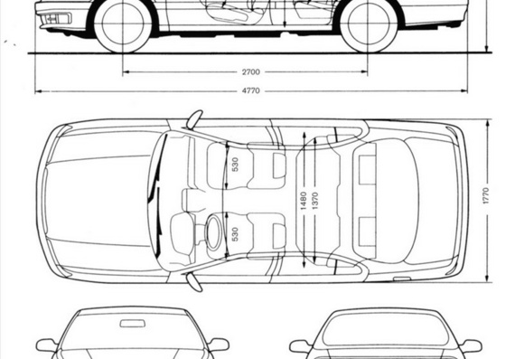 Nissan Maxima QX (1999) (Ниссан Максима QX (1999)) - чертежи (рисунки) автомобиля